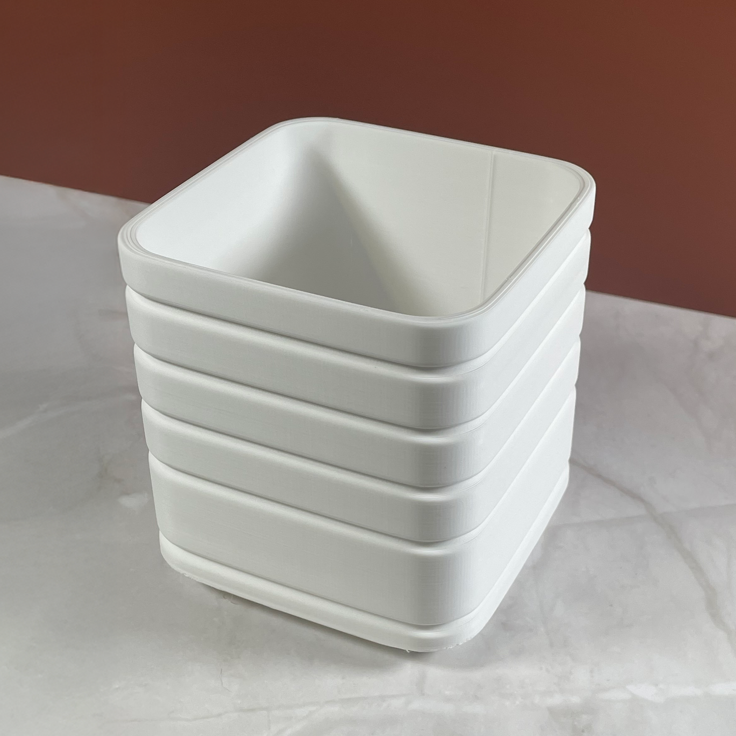 6 Sizes - 6 Color Options - Modern Tiered Planter – Textured Planter for Plants, Multiple Sizes, with Drainage