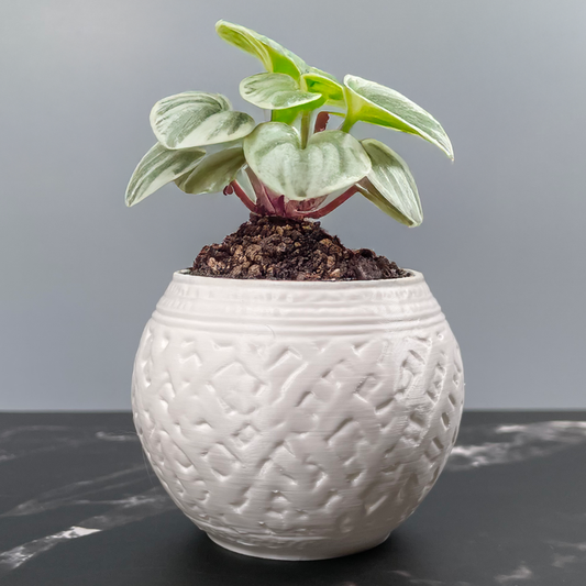 6 Sizes - 6 Color Options - Cozy Knit Planter – Textured Planter for Plants, Multiple Sizes, with Drainag