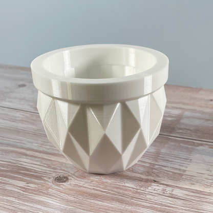 6 Sizes - 6 Color Options - DiamondFacet Planter -  Textured Planter for Plants, Multiple Sizes, with Drainage